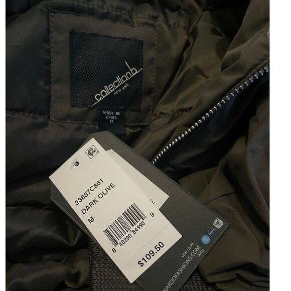 NWT Bernardo of Fashion Collection B NY Olive Bomber Fall Winter Coat Size M - Picture 3 of 6